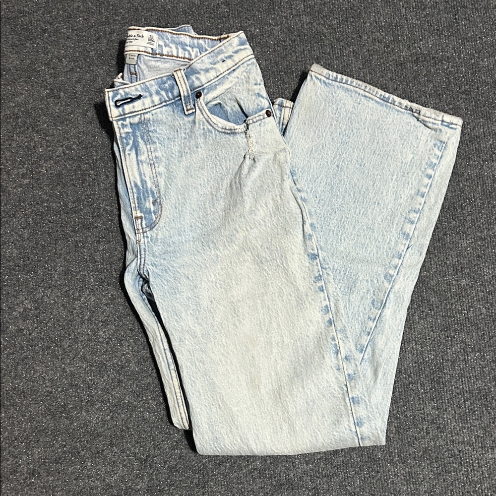 Abercrombie & Fitch High Rise Light Wash Jeans